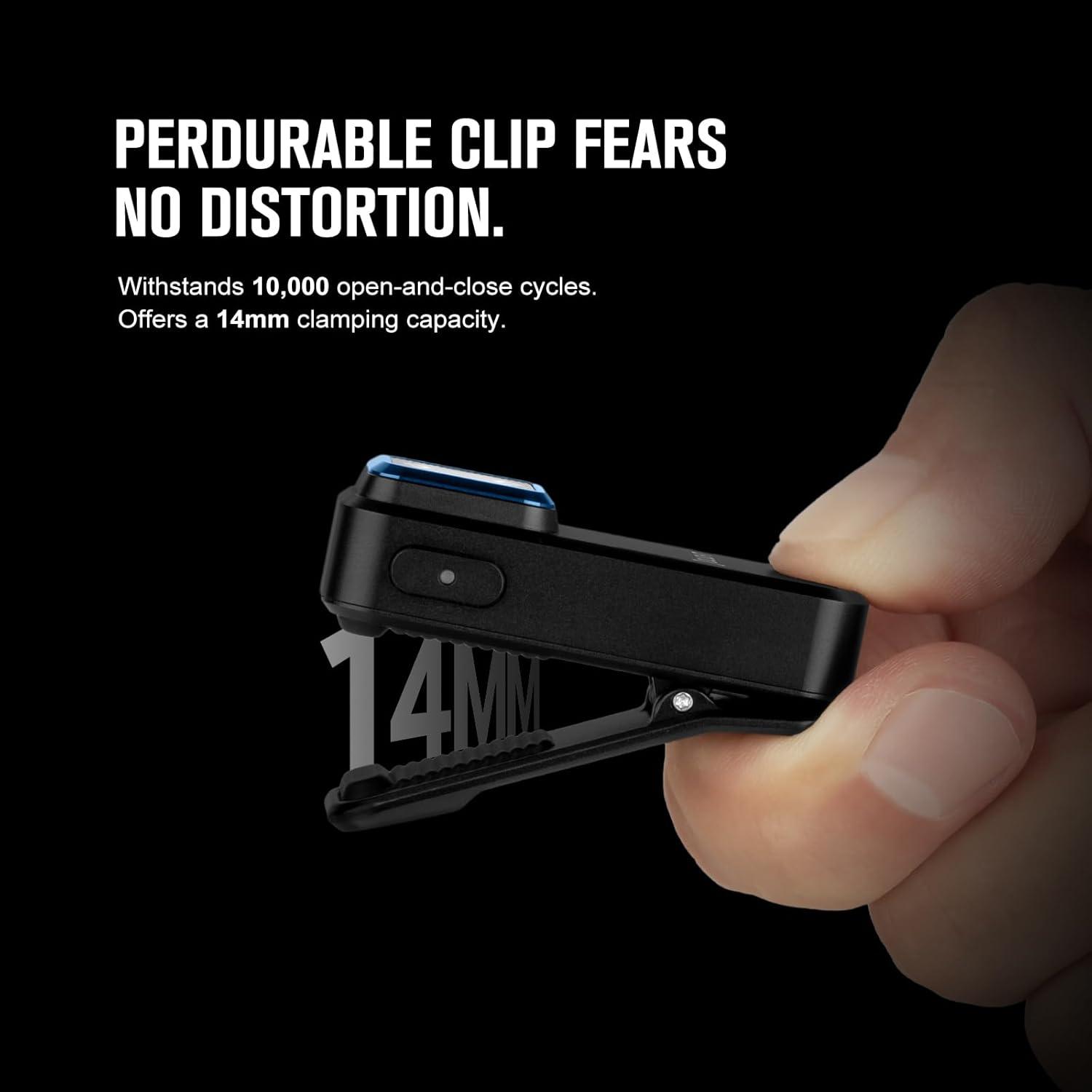 imageOLIGHT Oclip Rechargeable EDC Flashlight 300 Lumens Dual Sources Compact Pocket Clip Light Convenient USB C Charging Magnetic Flash Lights for Working Cycling Emergency Signaling ToolBlackBlack