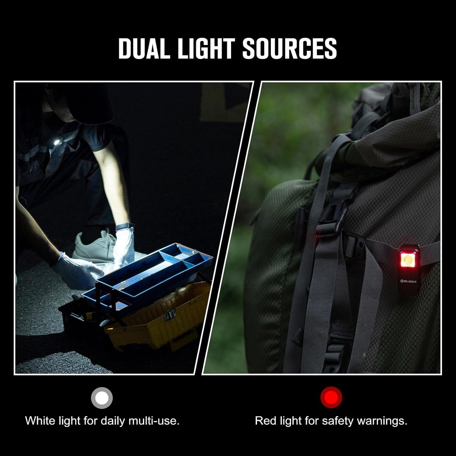 imageOLIGHT Oclip Rechargeable EDC Flashlight 300 Lumens Dual Sources Compact Pocket Clip Light Convenient USB C Charging Magnetic Flash Lights for Working Cycling Emergency Signaling ToolBlackBlack