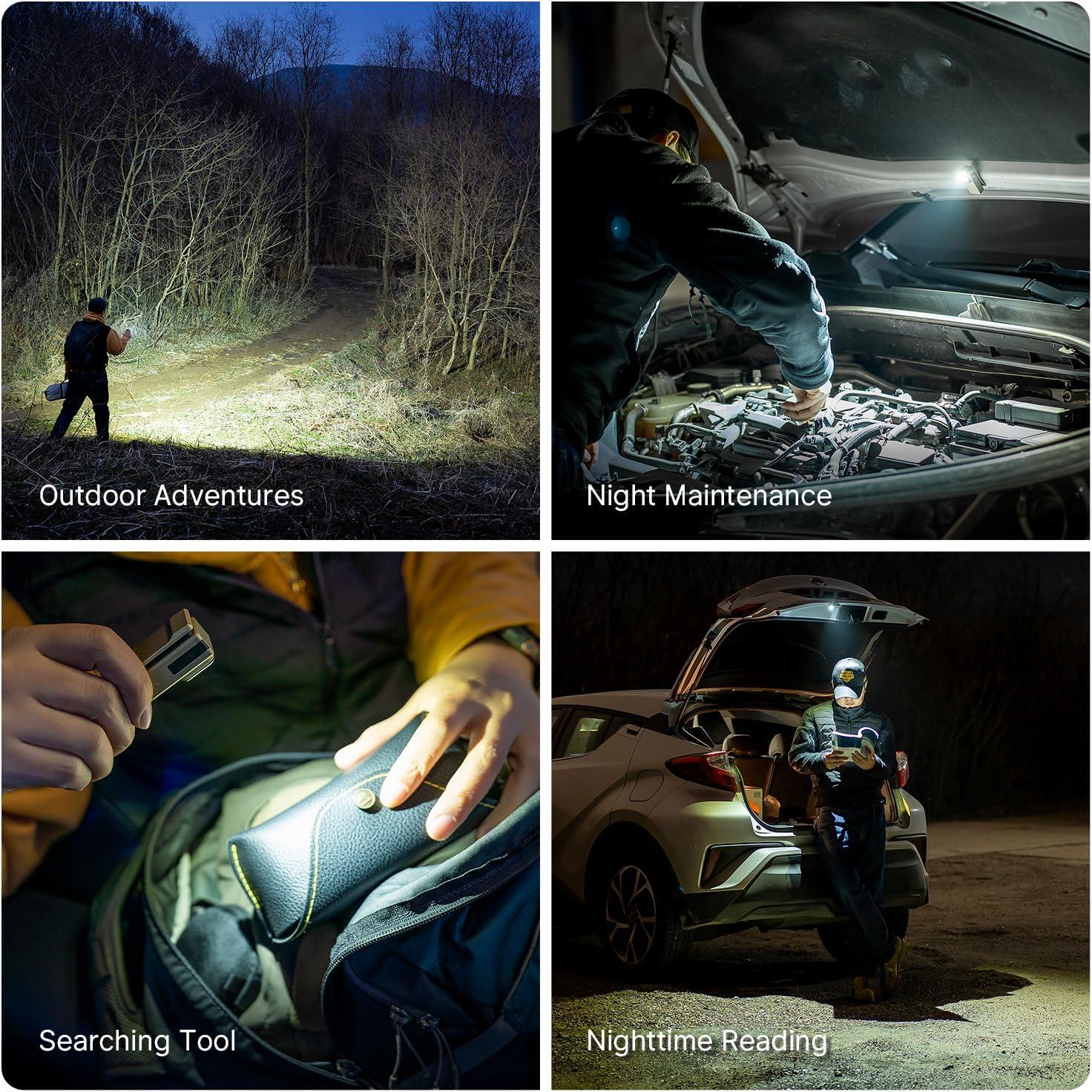 imageOLIGHT Oclip Ultra EDC Flashlight Clipon Light 530 Lumens Rechargeable with TypeC Charging Combines Floodlight Spotlight and UV Triple Magnetic Lights for Inspection and Work Navy BlueOlive Green