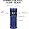 OLIGHT Baton4 Rechargeable EDC Flashlight, LED Pocket Light 1300 Lumens with Magnetic Charging Cable, 6 Modes, IPX8 Waterproof Powerful Bright Flashlight for Home, Camping and Emergencies (OD Green)(Regal Blue)