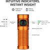 OLIGHT Baton4 Rechargeable EDC Flashlight, LED Pocket Light 1300 Lumens with Magnetic Charging Cable, 6 Modes, IPX8 Waterproof Powerful Bright Flashlight for Home, Camping and Emergencies (OD Green)(Orange)