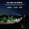 OLIGHT Baton4 Rechargeable EDC Flashlight, LED Pocket Light 1300 Lumens with Magnetic Charging Cable, 6 Modes, IPX8 Waterproof Powerful Bright Flashlight for Home, Camping and Emergencies (OD Green)(Black)