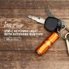 OLIGHT I1R 2 Pro Eos 180 Lumens EDC Rechargeable Keychain Flashlight, Powered by Built-in Rechargeable Battery with Type-C USB Cable, Slim Mini Handheld Light for Everyday Carry (Black)(Orange)