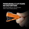 OLIGHT Oclip Rechargeable EDC Flashlight 300 Lumens Dual Sources Compact Pocket Clip Light, Convenient USB C Charging, Magnetic Flash Lights for Working, Cycling, Emergency, Signaling Tool(Black)(Orange)