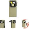 OLIGHT Oclip Ultra EDC Flashlight Clip-on Light, 530 Lumens Rechargeable with Type-C Charging, Combines Floodlight, Spotlight and UV, Triple Magnetic Lights for Inspection and Work (Navy Blue)(Olive Green)
