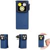 OLIGHT Oclip Ultra EDC Flashlight Clip-on Light, 530 Lumens Rechargeable with Type-C Charging, Combines Floodlight, Spotlight and UV, Triple Magnetic Lights for Inspection and Work (Navy Blue)(Navy Blue)