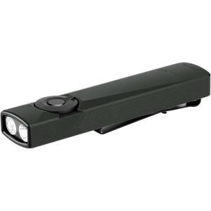OLIGHT Arkfeld Ultra 1400 Lumens EDC Flat Flashlight, Rechargeable Compact Pocket Flash Light Combines White LED, UV and Green Beam, Triple Sources Perfect for Checking, Working (Olive-Green)(Olive Gray)