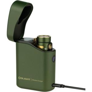 OLIGHT Baton4 Premium Edition EDC Flashlights 1300 Lumens with Type-C Charging Box, Powered by Rechargeable Battery, Small Bright Light IPX8 Waterproof for Emergencies Outdoors (OD Green)(OD Green)
