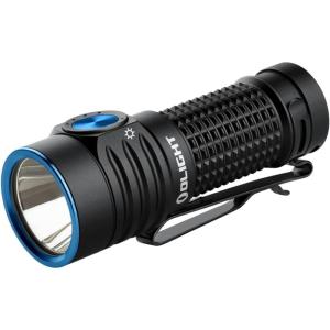 OLIGHT BatonTurbo EDC Flashlight Rechargeable with Magnetic Charging Cable and Lanyard 1000 Lumens Powerful LED Light 510 Meters Long Throw, 5 Modes, IPX8 Waterproof Light for Camping, Hiking (Black)(Black)