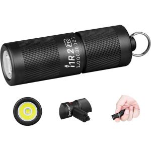 OLIGHT I1R 2 Pro Eos 180 Lumens EDC Rechargeable Keychain Flashlight, Powered by Built-in Rechargeable Battery with Type-C USB Cable, Slim Mini Handheld Light for Everyday Carry (Black)(Black)