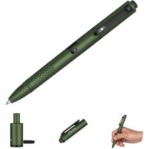 OLIGHT O’Pen Glow EDC Pen Light, 120 Lumens with Green Beam, Rechargeable LED Flashlight for Outdoor Uses, Writing, Adventure, Professional Business Gift(Black)(OG Green)