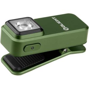 OLIGHT Oclip Rechargeable EDC Flashlight 300 Lumens Dual Sources Compact Pocket Clip Light, Convenient USB C Charging, Magnetic Flash Lights for Working, Cycling, Emergency, Signaling Tool(Black)(OD Green)