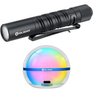 OLIGHT I3T EOS 180 Lumens Dual-Output Slim EDC Flashlight Bundle with Sphere C Smart Night Light, USB-C Rechargeable, App Control Ambient Lighting