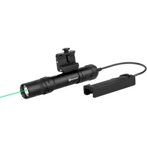 OLIGHT Odin GL 1500 Lumens Picatinny Rail Mount Rechargeable Tactical Flashlight with Green Beam and White LED Combo, Removable Slide Rail-Mount and Dual-Button Remote Pressure Switch (Black)(FLASHLIGHT)