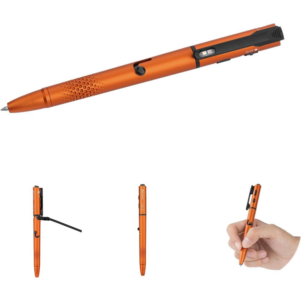imageOLIGHT OPen 3 EDC Pen Light120 Lumens with Green Beam Red and White USBC Rechargeable LED Flashlight for Office Writing Presentation Outdoor Uses Professional Business GiftOrangeOrange
