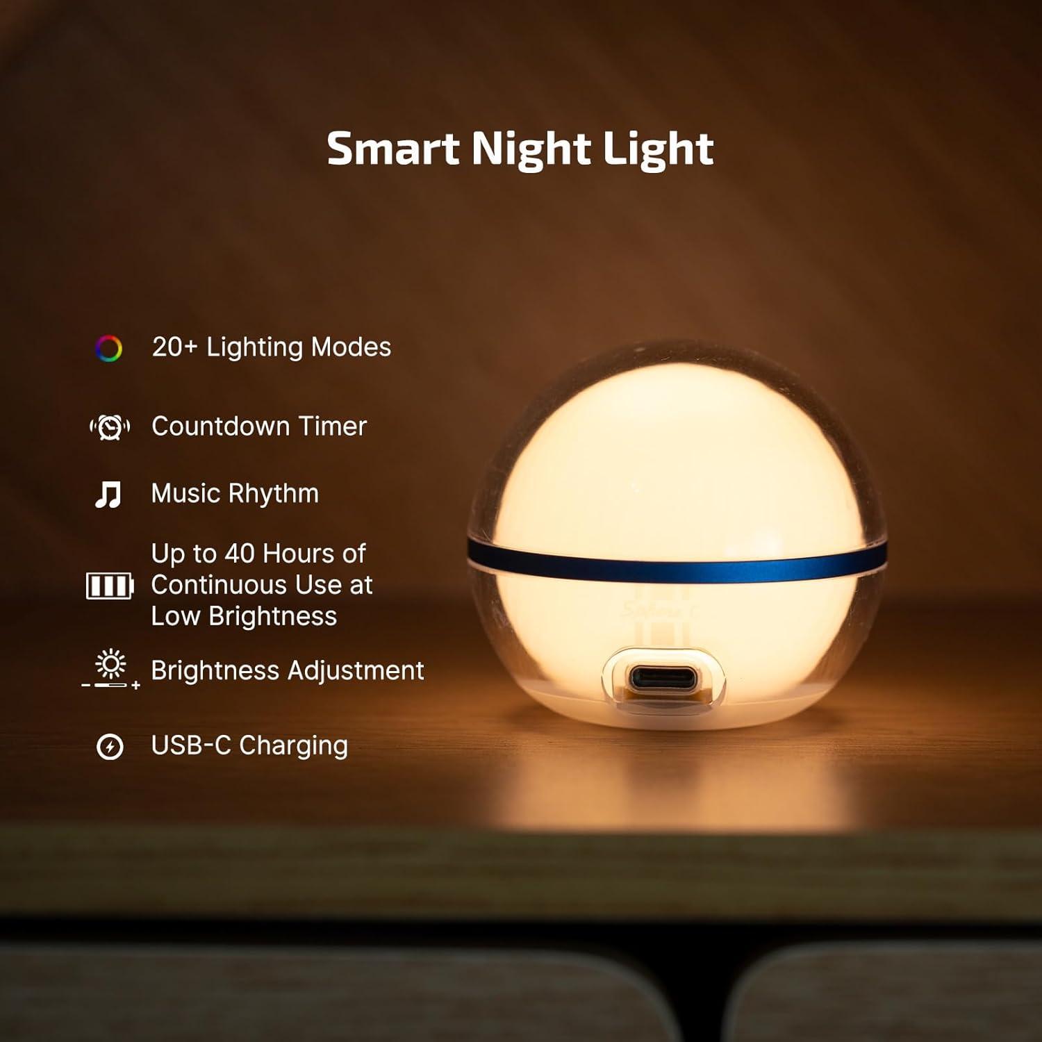 imageOLIGHT I3E EOS Keychain Flashlight 90 Lumens PMMA TIR Lens with AAA Battery Bundle Sphere C Smart Night Light USBC Rechargeable App Control Ambient Lighting Portable for Parties Camping