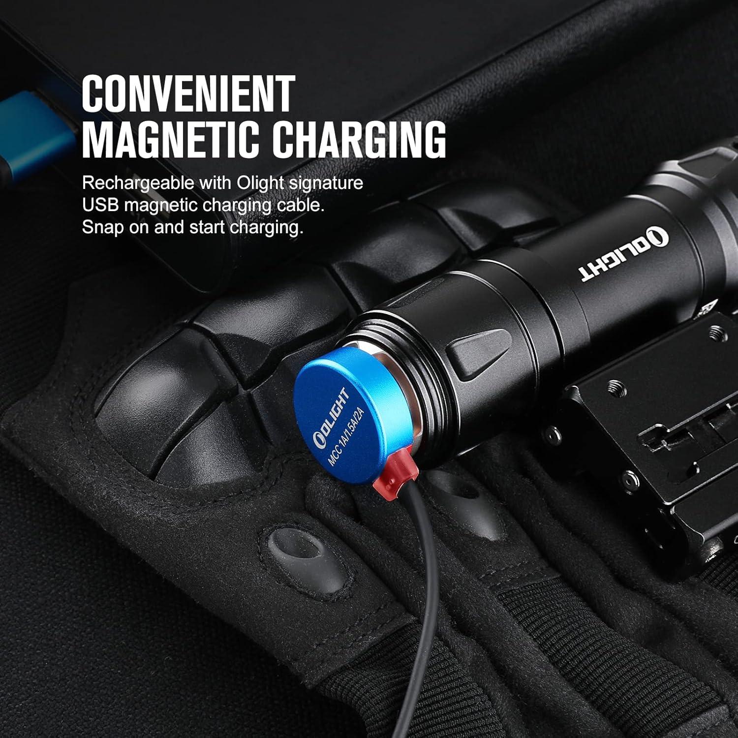 image:imageOLIGHT Odin GL Mini 1000 Lumens Picatinny Rail Mounted Rechargeable Tactical Flashlight with Green Beam and White LED Combo Removable Slide RailMount and DualButton Remote Pressure Switch BlackFLASHLIGHT