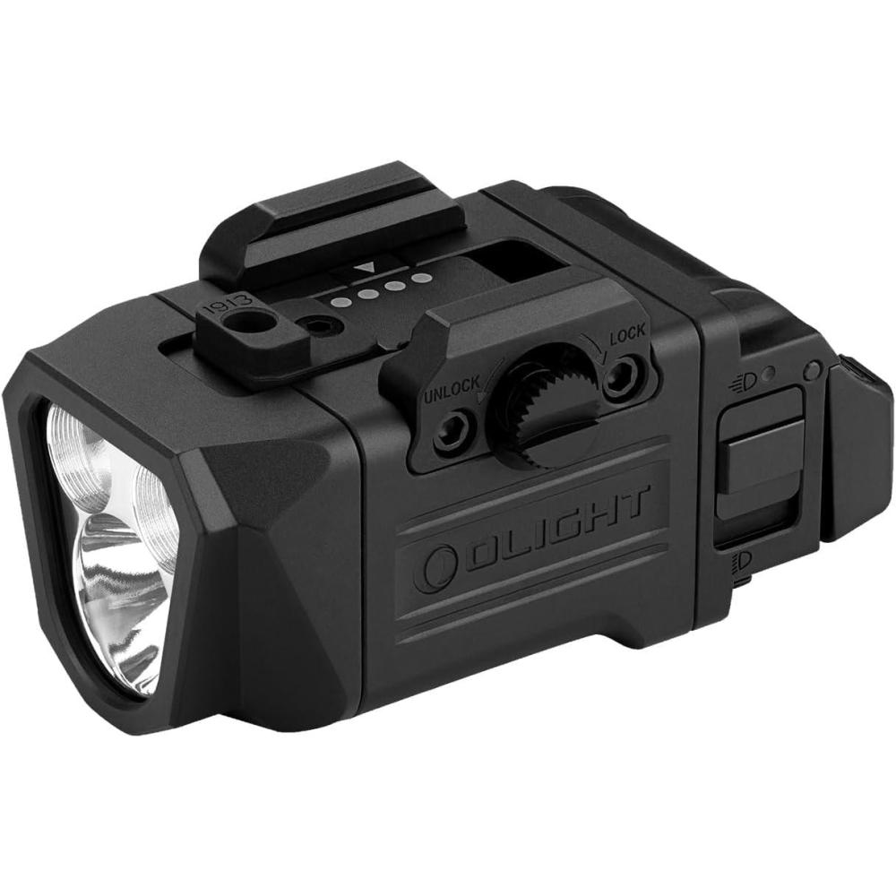 image:imageOLIGHT PL X Tactical Rail Mount Flashlight with 22500 Candela Spotlight and 1200 Lumens Floodlight Adjustable and Reversible Lugs USBC Compact Strobe Mount for Outdoor Searching Matte BlackBlack
