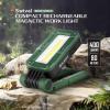 OLIGHT Swivel 400 Lumens Rechargeable COB Work Light with Magnetic Base and Hanging Hook, 180° Rotate and 5 Light Modes Worklight for Car Repair, Grill, Camping and Emergency Use (Moss Green)(Moss Green)