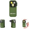 OLIGHT Oclip Pro EDC Flashlight Clip-on Light, Rechargeable 500 Lumens with Three Lighting Solutions Type-C Charging, Magnetic Flash Lights for Signaling, Cycling, Outdoor or Indoor Use(White)(OD Greeen)