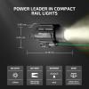 OLIGHT Baldr Pro 1350 Lumens Tactical Weaponlight with Green Light and White LED, 260 Meters Beam Distance Compatible with 1913 or GL Rail, Batteries Included(Desert Tan)(Black)
