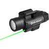 OLIGHT Baldr Pro 1350 Lumens Tactical Weaponlight with Green Light and White LED, 260 Meters Beam Distance Compatible with 1913 or GL Rail, Batteries Included(Desert Tan)(Black)