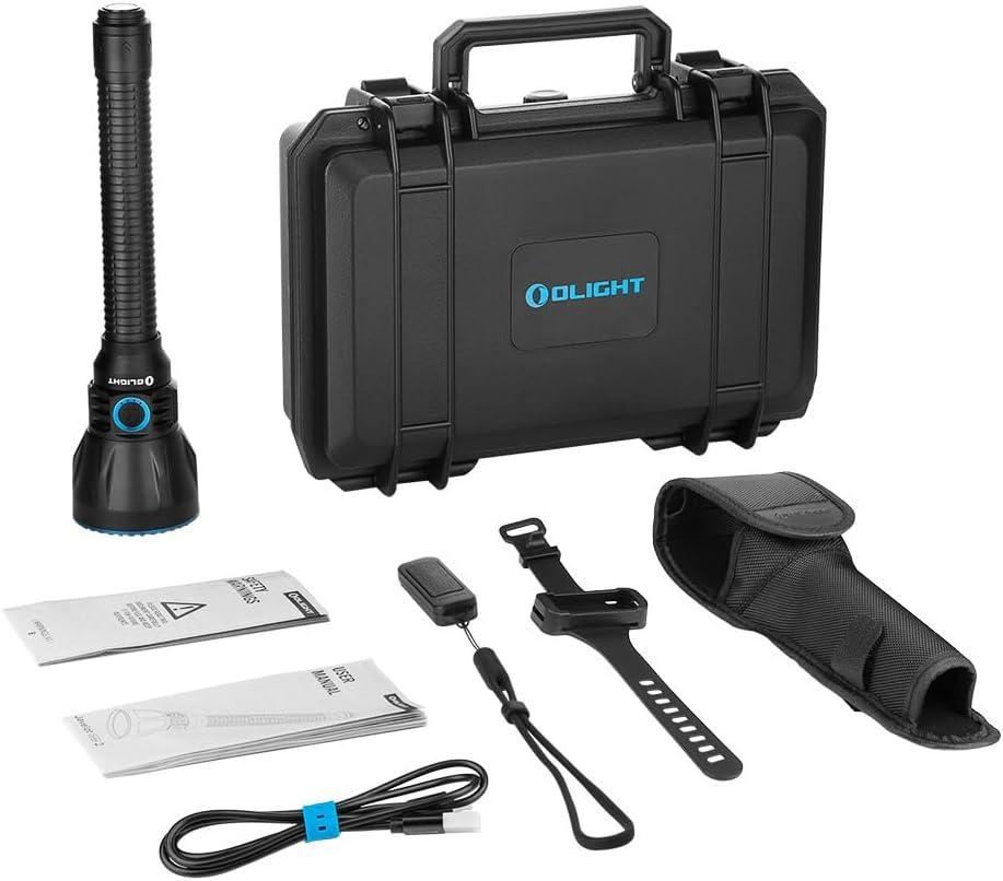 image:imageOLIGHT Javelot Turbo 2 1800 Lumen Rechargeable Tactical Flashlight with LongRange 4921ft Throw DualSwitch LED Hunting Light with Wireless Remote 8M Control Battery Pack amp USB C Cable OD GreenBlack