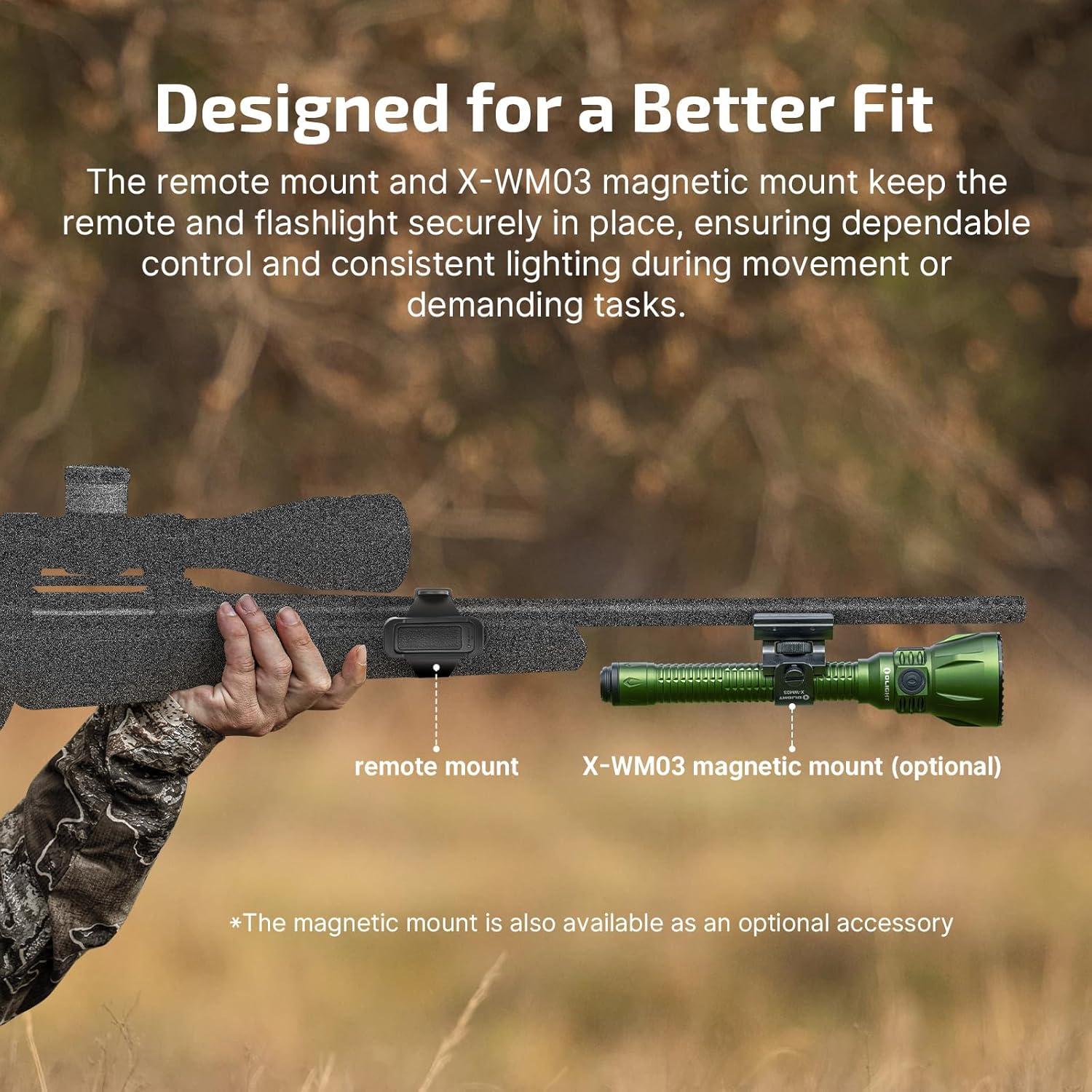 image:imageOLIGHT Javelot Turbo 2 1800 Lumen Rechargeable Tactical Flashlight with LongRange 4921ft Throw DualSwitch LED Hunting Light with Wireless Remote 8M Control Battery Pack amp USB C Cable OD GreenOD Green