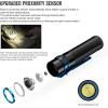 OLIGHT Baton3 Pro Max 2500 Lumens Rechargeable Compact EDC Pocket Flashlights with Safety Proximity Sensor, for Camping, Hiking, and Emergency (Cool White Light: 5700~6700K)(Black)
