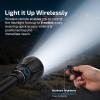 OLIGHT Javelot Turbo 2 1800 Lumen Rechargeable Tactical Flashlight with Long-Range 4921ft Throw, Dual-Switch LED Hunting Light with Wireless Remote 8M Control, Battery Pack & USB C Cable, OD Green(Black)