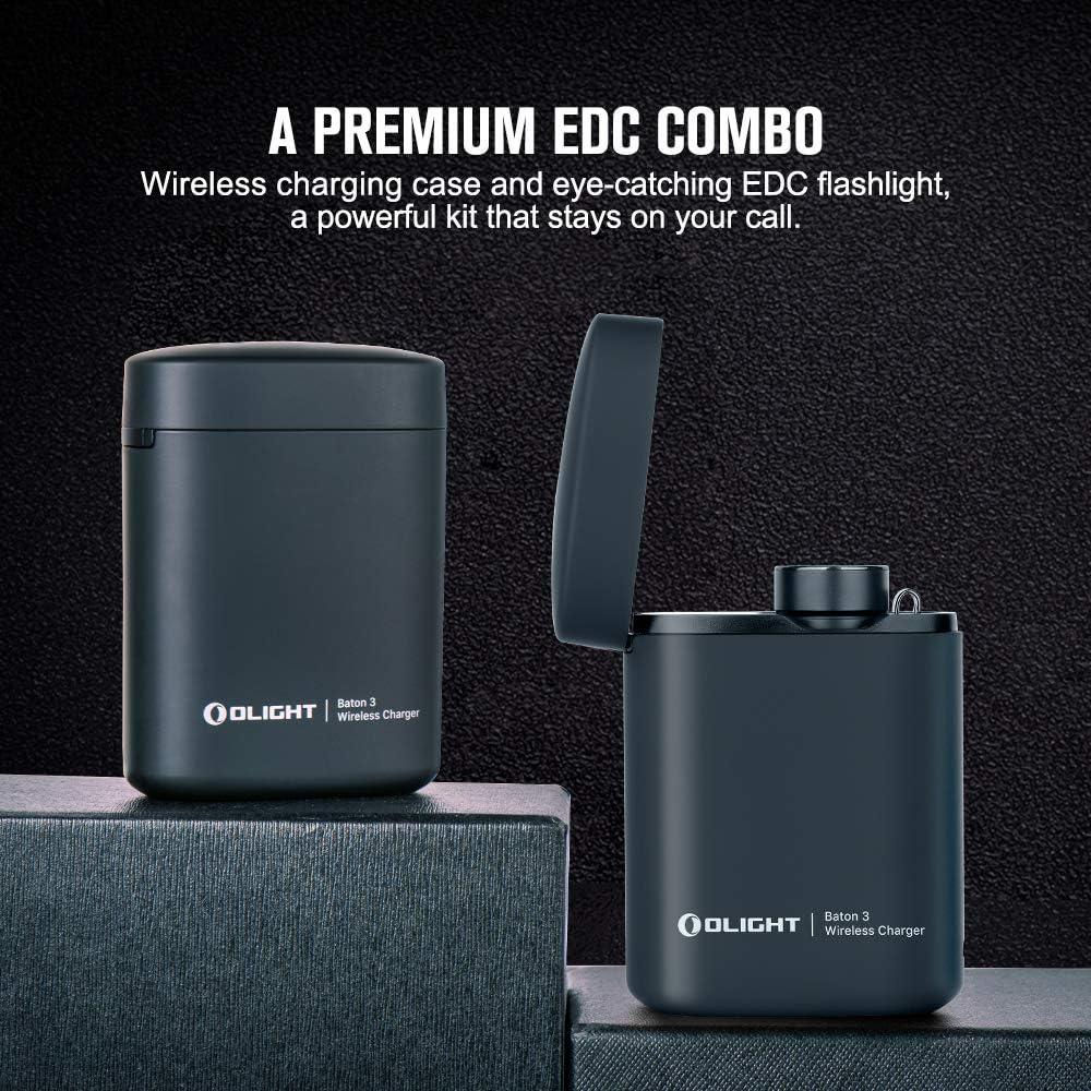 image:imageOLIGHT Baton3 Premium Edition EDC Flashlights Rechargeable 1200 Lumens Compact LED Flashlight with TypeC Charging Box Powered by a Single Rechargeable Battery BlackBlack