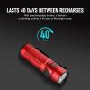 OLIGHT Warrior Nano Tactical Flashlight, 1200 Lumens Rechargeable LED Light with MCC Charger, Dual Switches EDC for Emergency, Outdoors and Camping (Red)(Red)