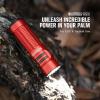 OLIGHT Warrior Nano Tactical Flashlight, 1200 Lumens Rechargeable LED Light with MCC Charger, Dual Switches EDC for Emergency, Outdoors and Camping (Red)(Red)