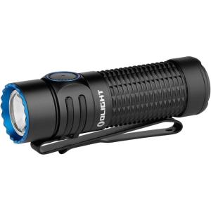 OLIGHT Warrior Nano Tactical Flashlight, 1200 Lumens Rechargeable LED Light with MCC Charger, Dual Switches EDC for Emergency, Outdoors and Camping (Red)(Black)