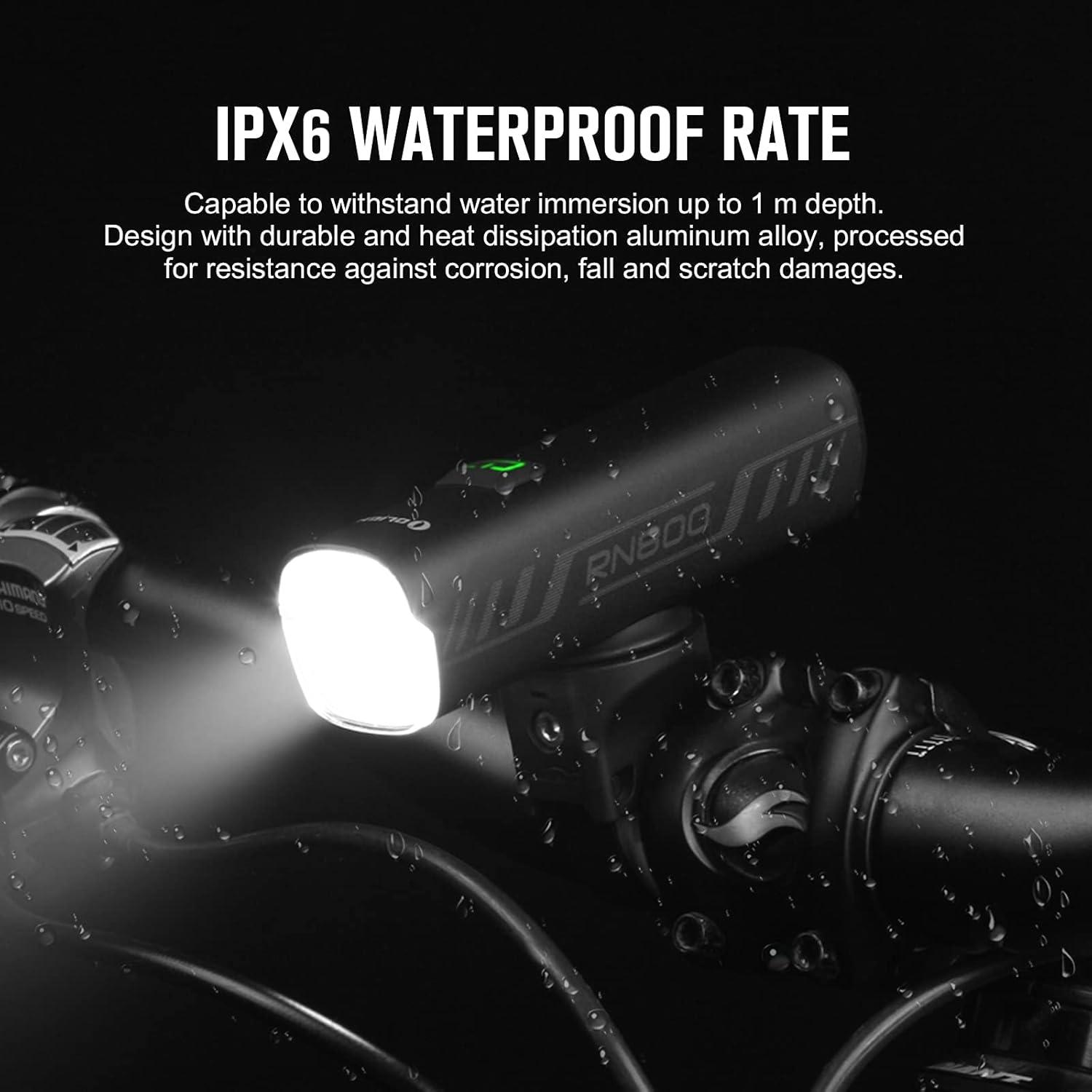 image:imageOLIGHT RN 800 Rechargeable Bike Headlights 800 Lumens for Road Urban Cyclists USB Type C Charging 1x Rechargeable Battery Included IPX6 Waterproof Bicycle Light