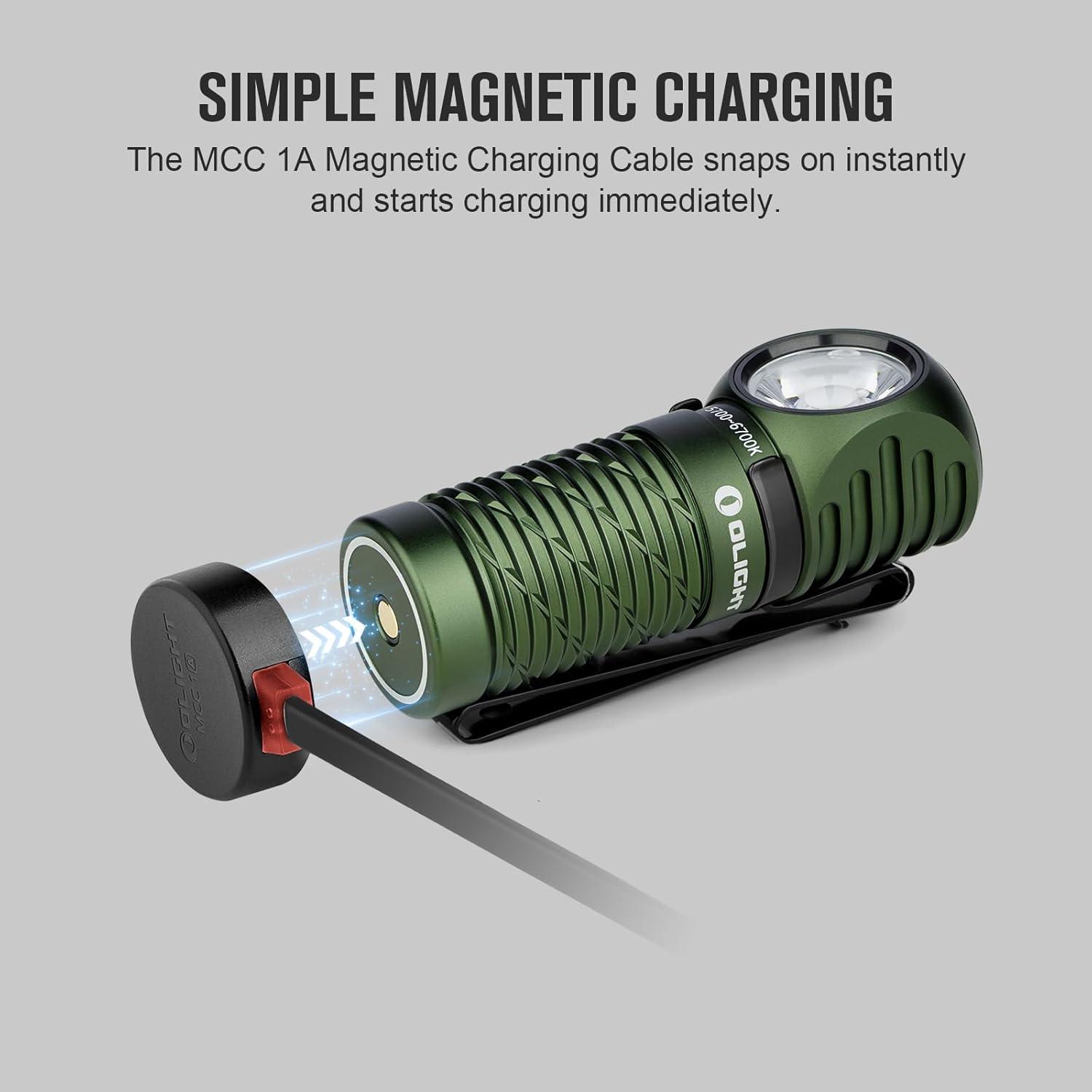 image:imageOLIGHT Perun 2 Mini Headlamp 1100 Lumens LED Head Flashlight Rechargeable Headlight with Red Light Option Great for Working Hiking Camping and Climbing OD Green Cool Whtie Light 57006700KOD Green
