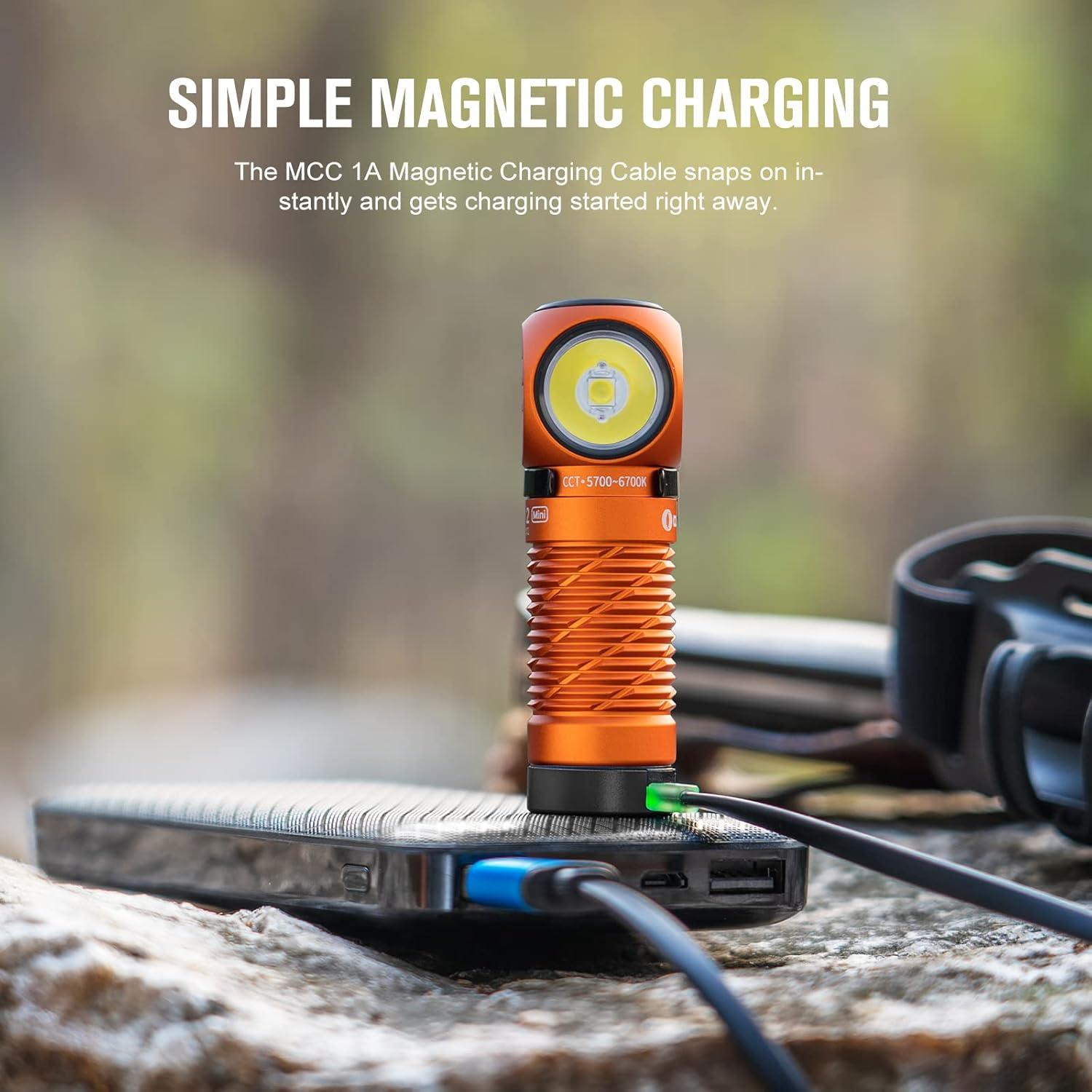 image:imageOLIGHT Perun 2 Mini Headlamp 1100 Lumens LED Head Flashlight Rechargeable Headlight with Red Light Option Great for Working Hiking Camping and Climbing OD Green Cool Whtie Light 57006700KOrange