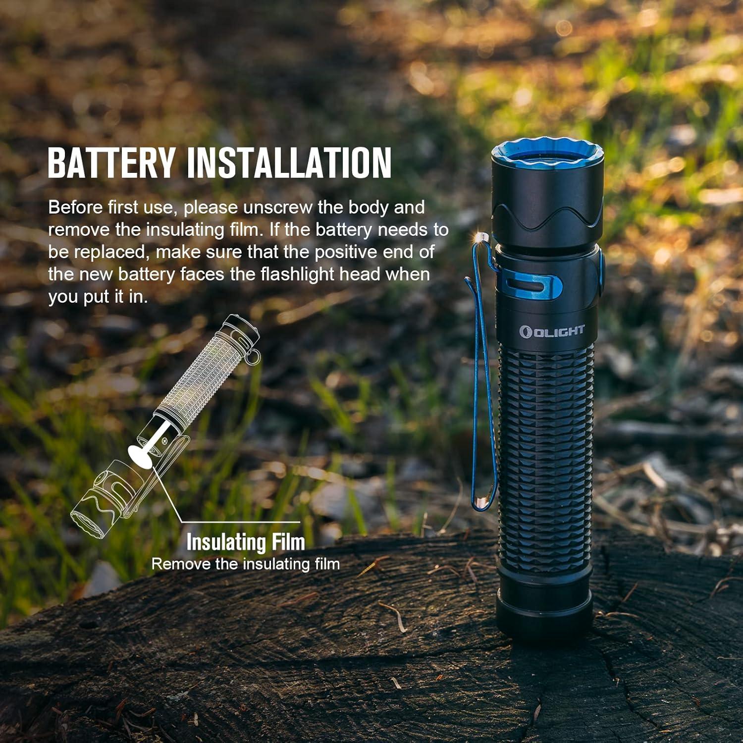 image:imageOLIGHT Warrior Mini2 1750 Lumens Rechargeable Tactical Flashlight with Dual Switch and Proximity Sensor High Performance LED Light for EDC Outdoor Camping and Emergency Black