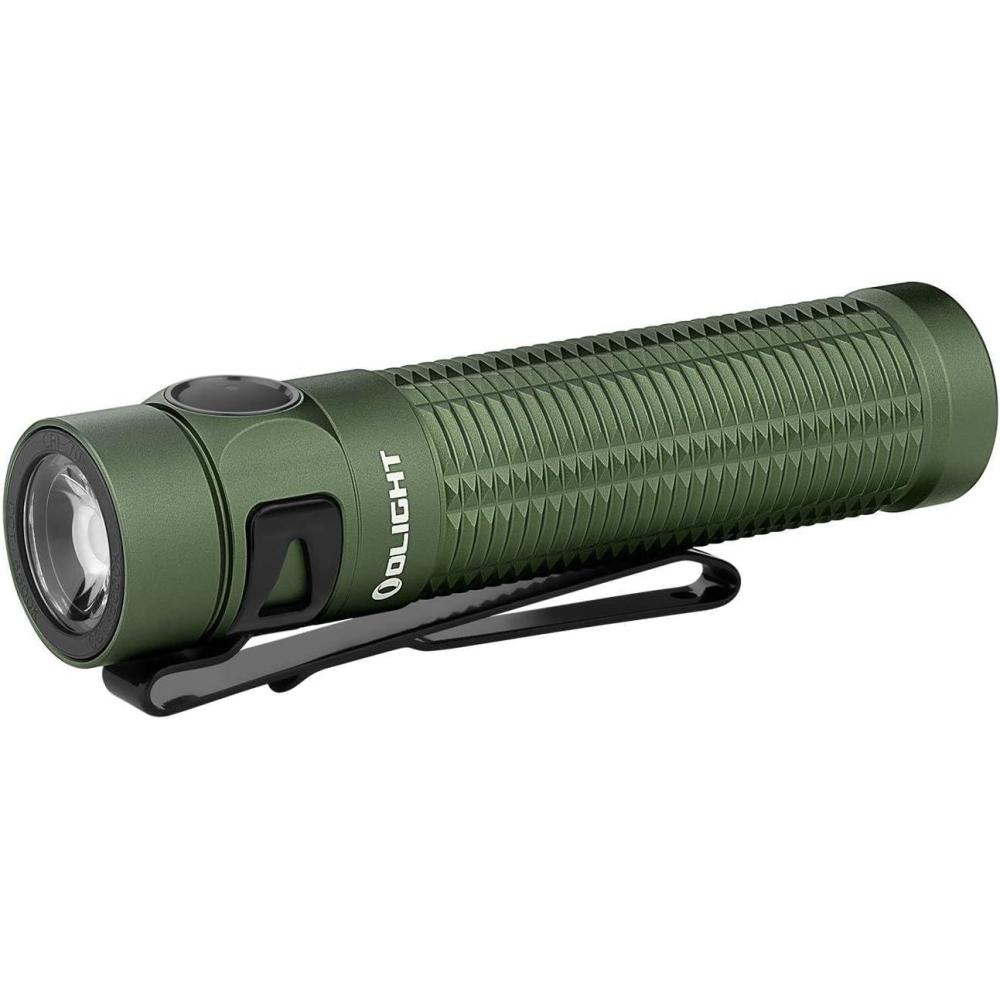 image:imageOLIGHT Baton3 Pro Rechargeable Flashlights 1500 Lumens EDC Light with MCC3 with LShape Stand and HighPerformance LED for Camping and Emergency OD Green Cool White