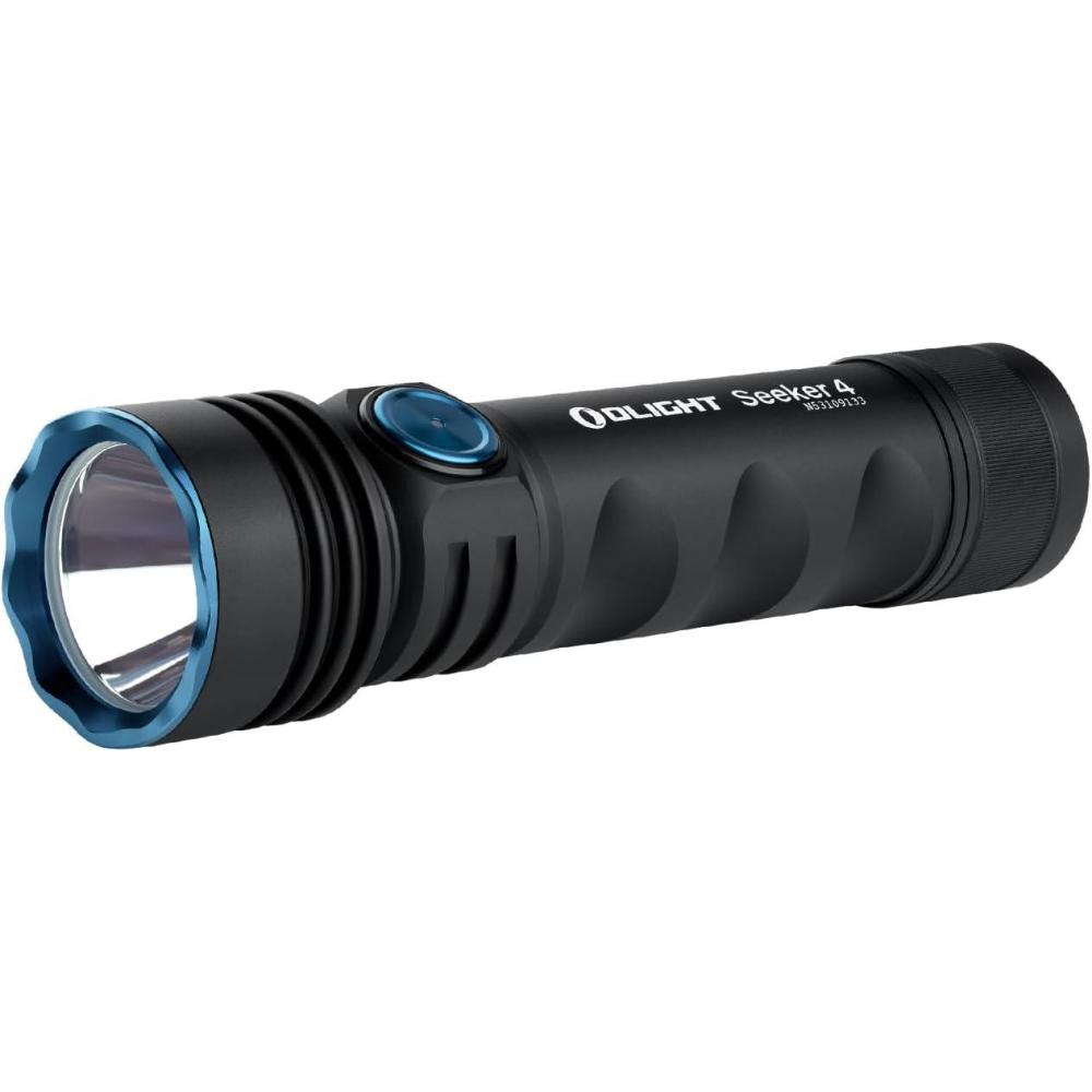 image:imageOLIGHT Seeker 4 Rechargeable Flashlights 3100 Lumens High Powerful Flash Light with USBC Charging 400 Meters Long Rage LED for Emergency Camping and Law Enforcement Matte Black