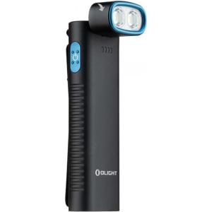 OLIGHT Arkflex Adjustable Right Angle Flashlight, 1000 Lumens Rechargeable Handheld Flashlights, Two-way Pocket Clip EDC Light with an 0-90°Articulating Head for Working Outdoors and Repairing (Black)(Black)