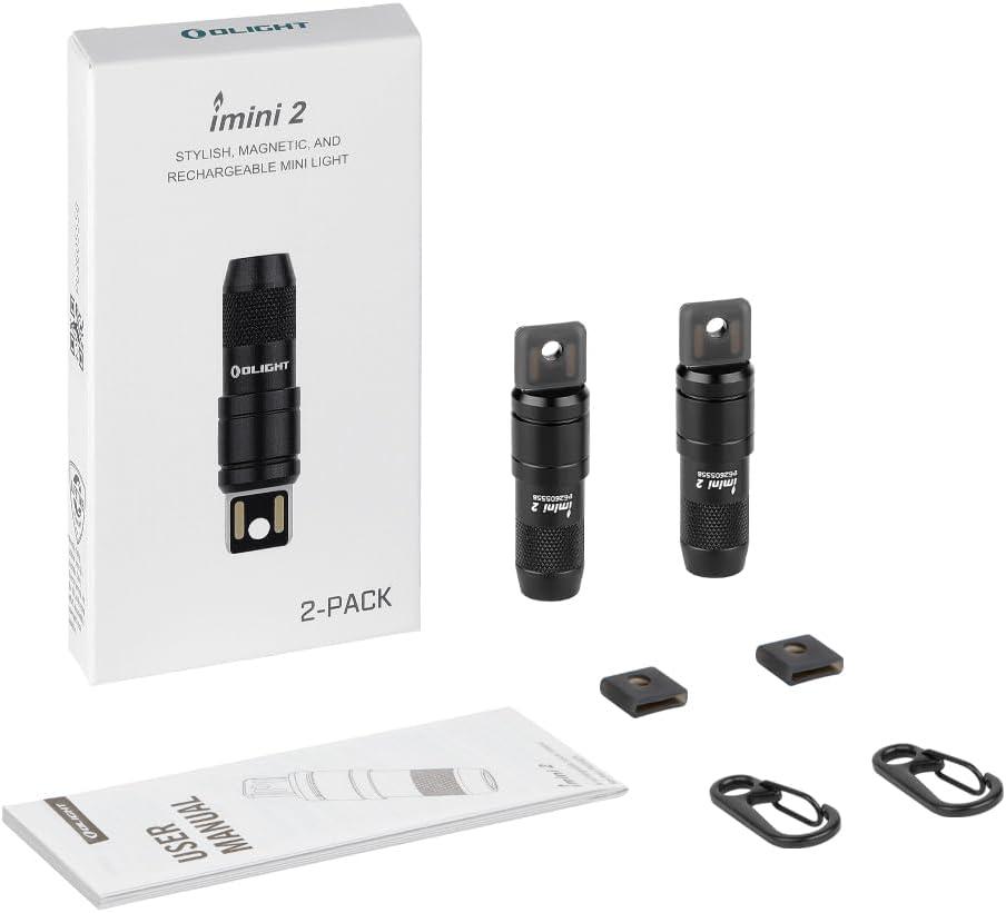 image:imageOLIGHT IMINI 2 EDC Rechargeable Keychain Flashlight 50 Lumens Compact and Portable Mini LED Keyring Lights with Builtin Battery Ideal for Everyday Carry and Emergencies Midnight BlueBlack