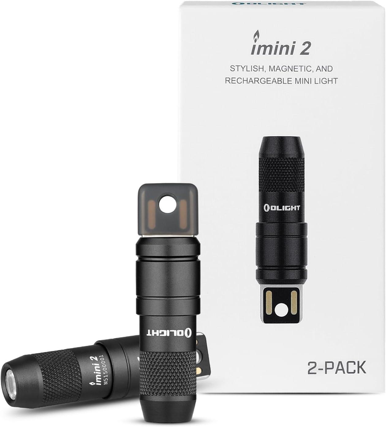 image:imageOLIGHT IMINI 2 EDC Rechargeable Keychain Flashlight 50 Lumens Compact and Portable Mini LED Keyring Lights with Builtin Battery Ideal for Everyday Carry and Emergencies Midnight BlueBlack