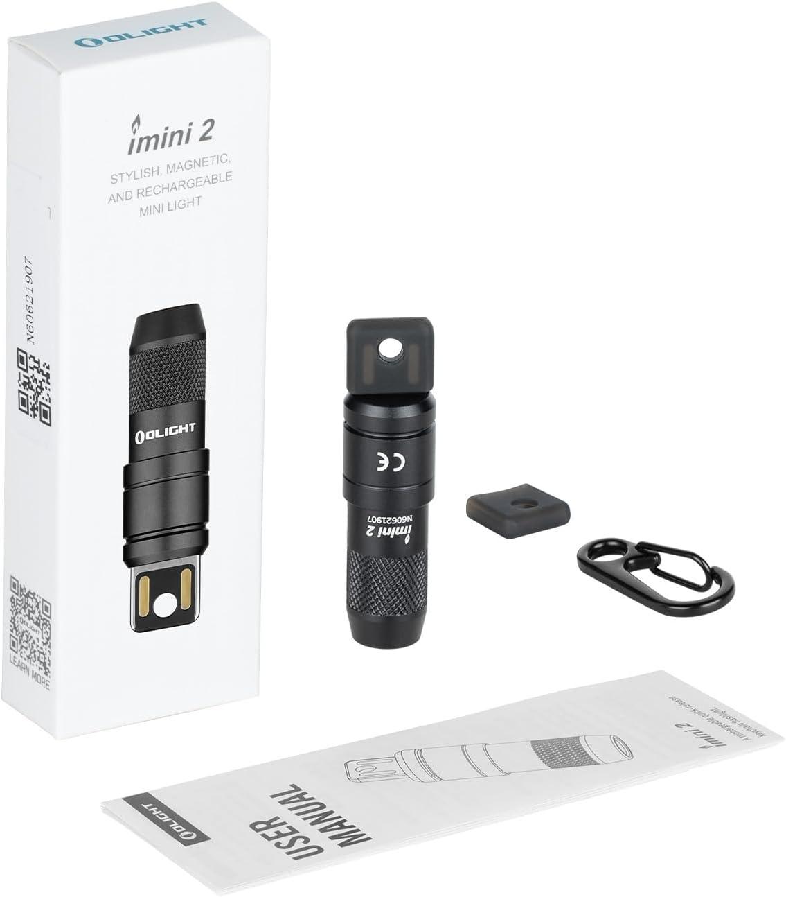 image:imageOLIGHT IMINI 2 EDC Rechargeable Keychain Flashlight 50 Lumens Compact and Portable Mini LED Keyring Lights with Builtin Battery Ideal for Everyday Carry and Emergencies Midnight BlueOD Green