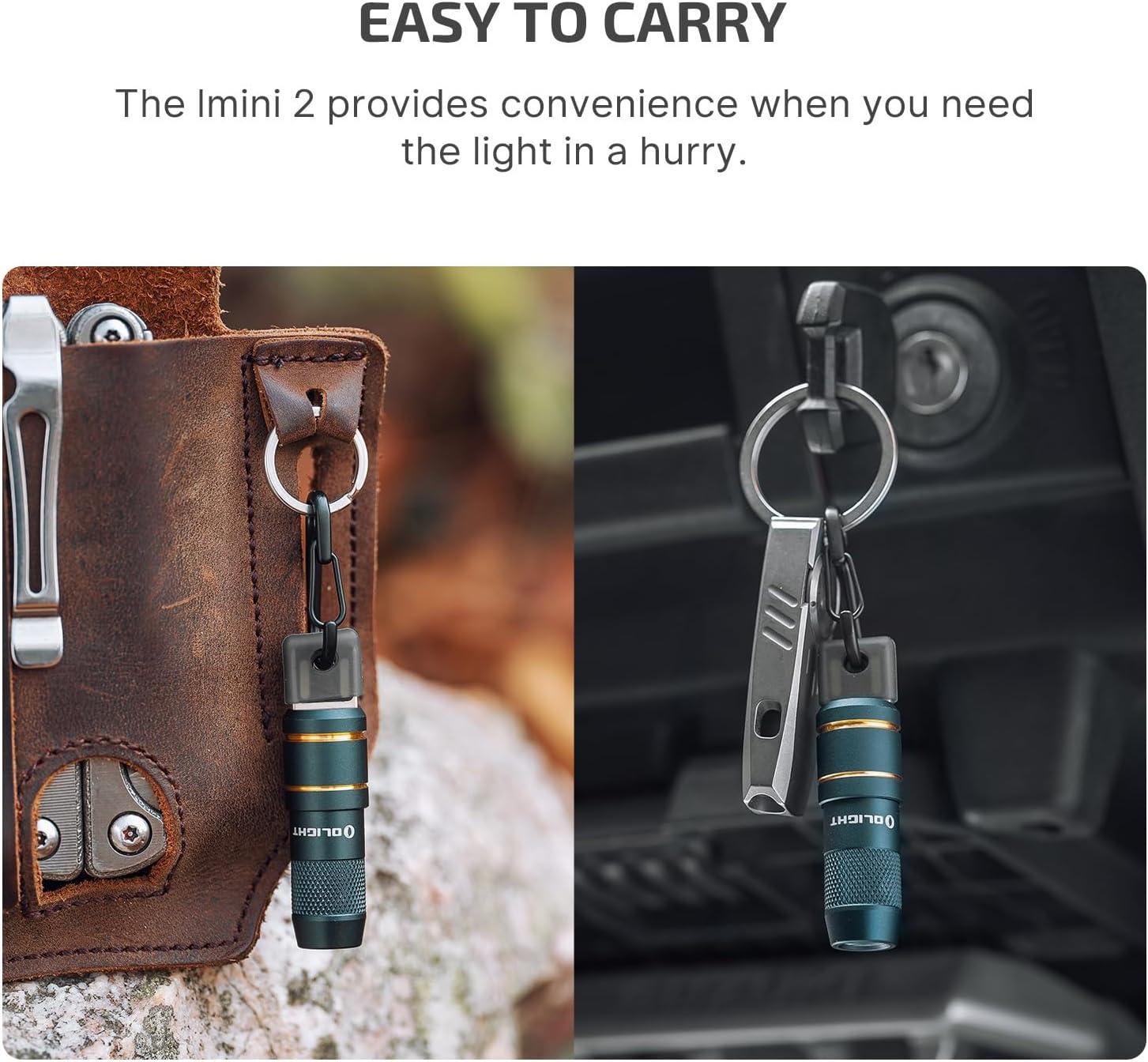 image:imageOLIGHT IMINI 2 EDC Rechargeable Keychain Flashlight 50 Lumens Compact and Portable Mini LED Keyring Lights with Builtin Battery Ideal for Everyday Carry and Emergencies Midnight BlueDream Blue