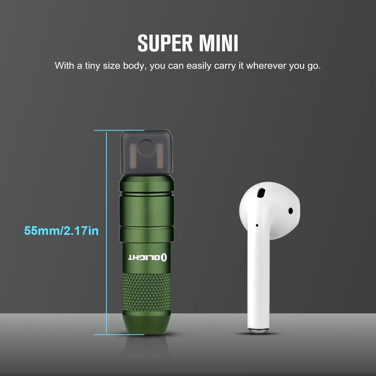 image:imageOLIGHT IMINI 2 EDC Rechargeable Keychain Flashlight 50 Lumens Compact and Portable Mini LED Keyring Lights with Builtin Battery Ideal for Everyday Carry and Emergencies Midnight BlueOD Green