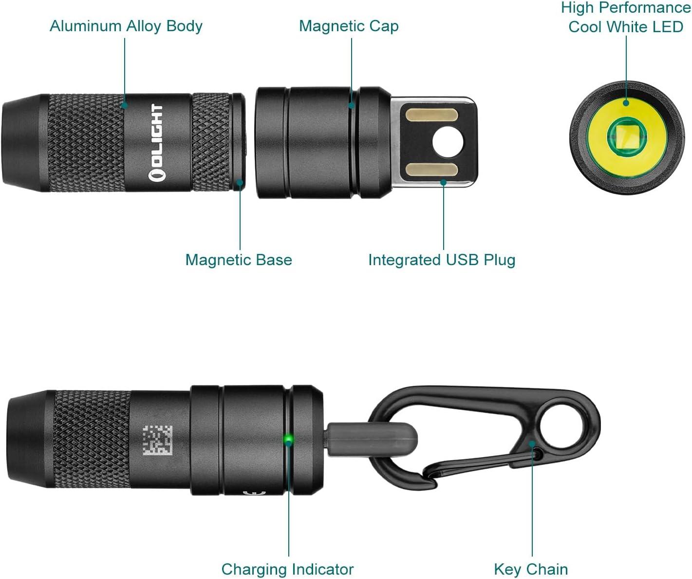 image:imageOLIGHT IMINI 2 EDC Rechargeable Keychain Flashlight 50 Lumens Compact and Portable Mini LED Keyring Lights with Builtin Battery Ideal for Everyday Carry and Emergencies Midnight BlueOD Green