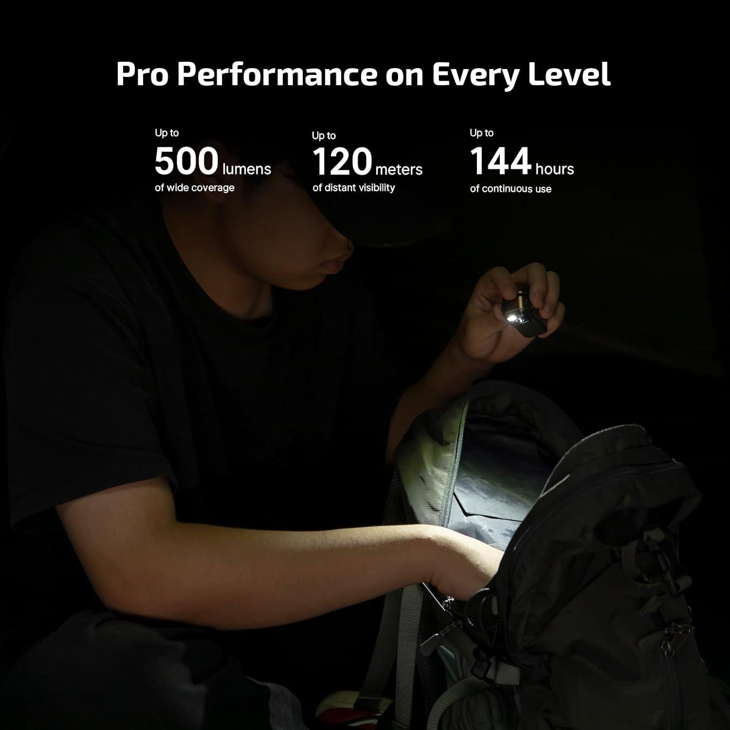 image:imageOLIGHT Oclip Pro EDC Flashlight Clipon Light Rechargeable 500 Lumens with Three Lighting Solutions TypeC Charging Magnetic Flash Lights for Signaling Cycling Outdoor or Indoor Use Crackle RedDesert Tan