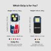 OLIGHT Oclip Pro EDC Flashlight Clip-on Light, Rechargeable 500 Lumens with Three Lighting Solutions Type-C Charging, Magnetic Flash Lights for Signaling, Cycling, Outdoor or Indoor Use (Crackle Red)(Stars & Stripes Edition)