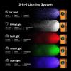 OLIGHT Oclip Pro S EDC Flashlight Clip-on Light, 600 Lumens Type-C Rechargeable with White LED, UV and RGB, Magnetic Flash Lights for Working, Signaling, Inspection and Outdoor Use (Orange)(Orange)